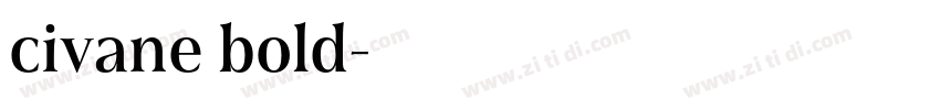 civane bold字体转换